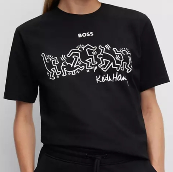 Hugo Boss X Keith Haring Unisex T-Shirt Size Large - Picture 2 of 13